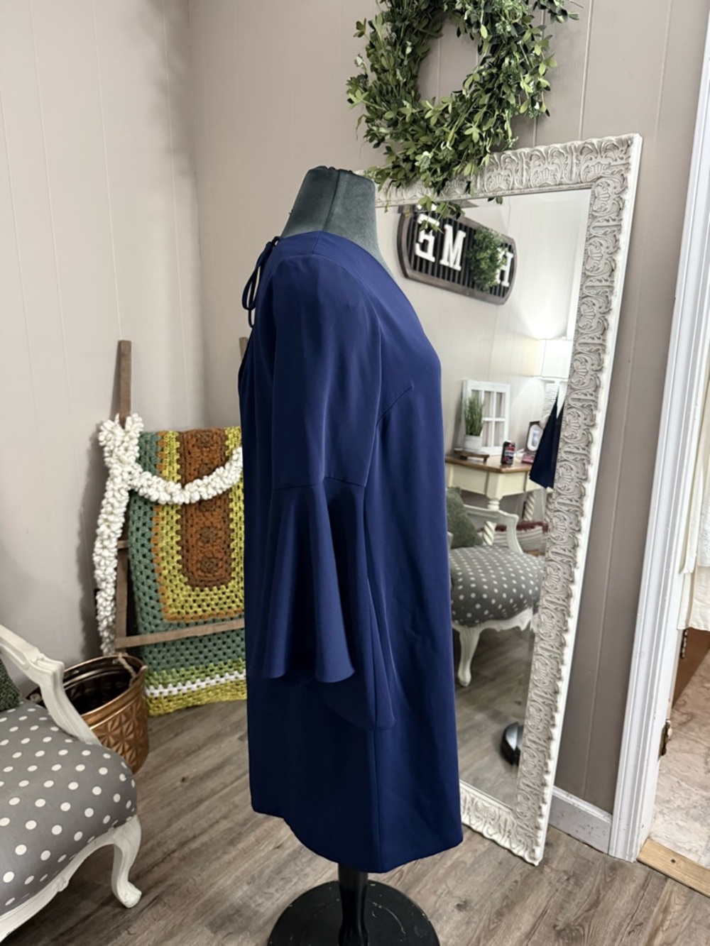 Trina Turk • Nico Ruffle Bell Sleeve Shift Dress - Picture 11 of 13